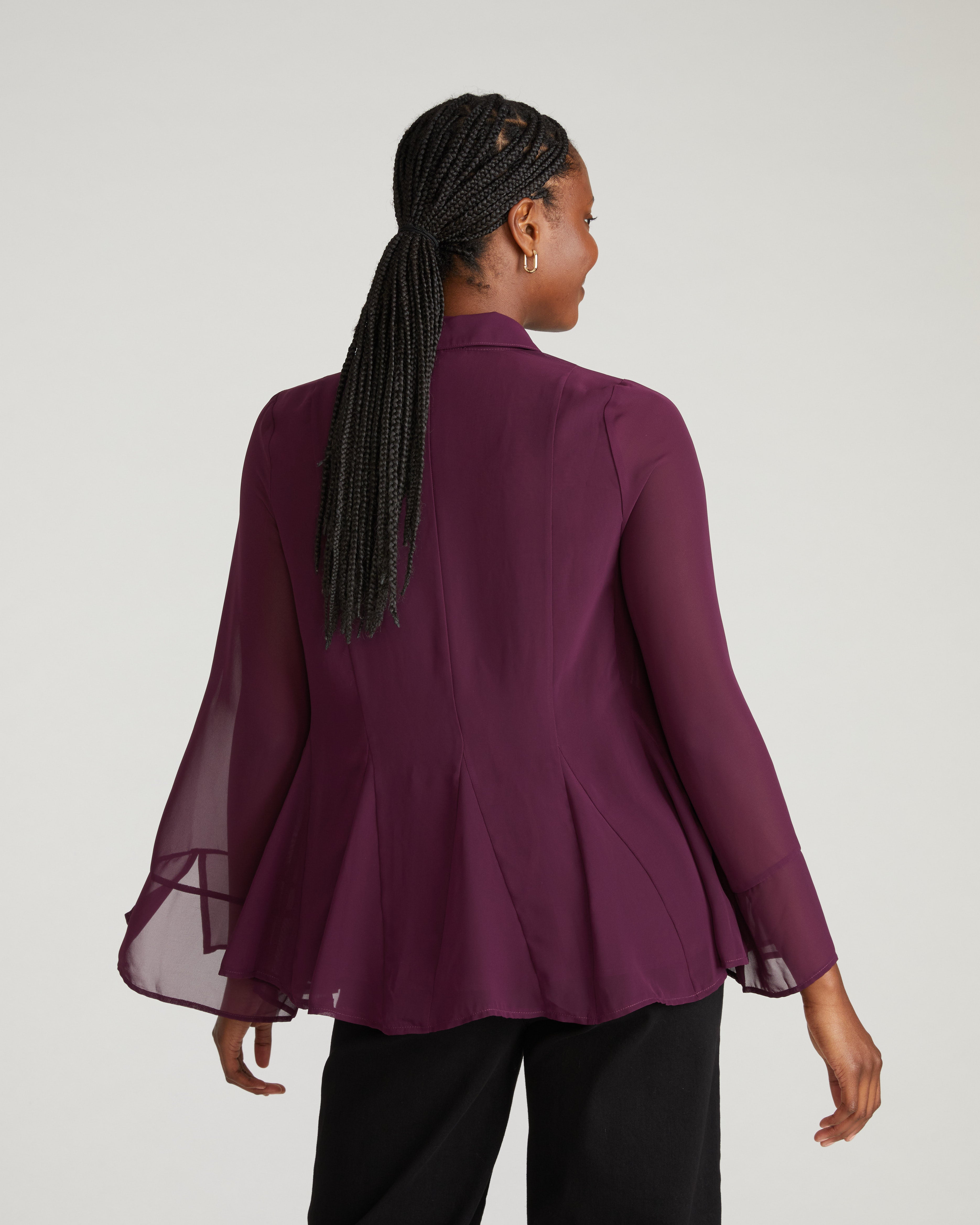 Evie Chiffon Blouse - Gamay