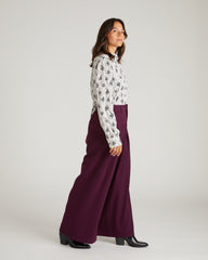 Endora Stretch Cupro Blouse - Vintage Daydream Print