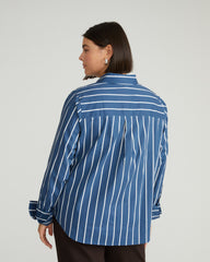 Henning x US Madison Shirt - Ensign Blue/White Stripe