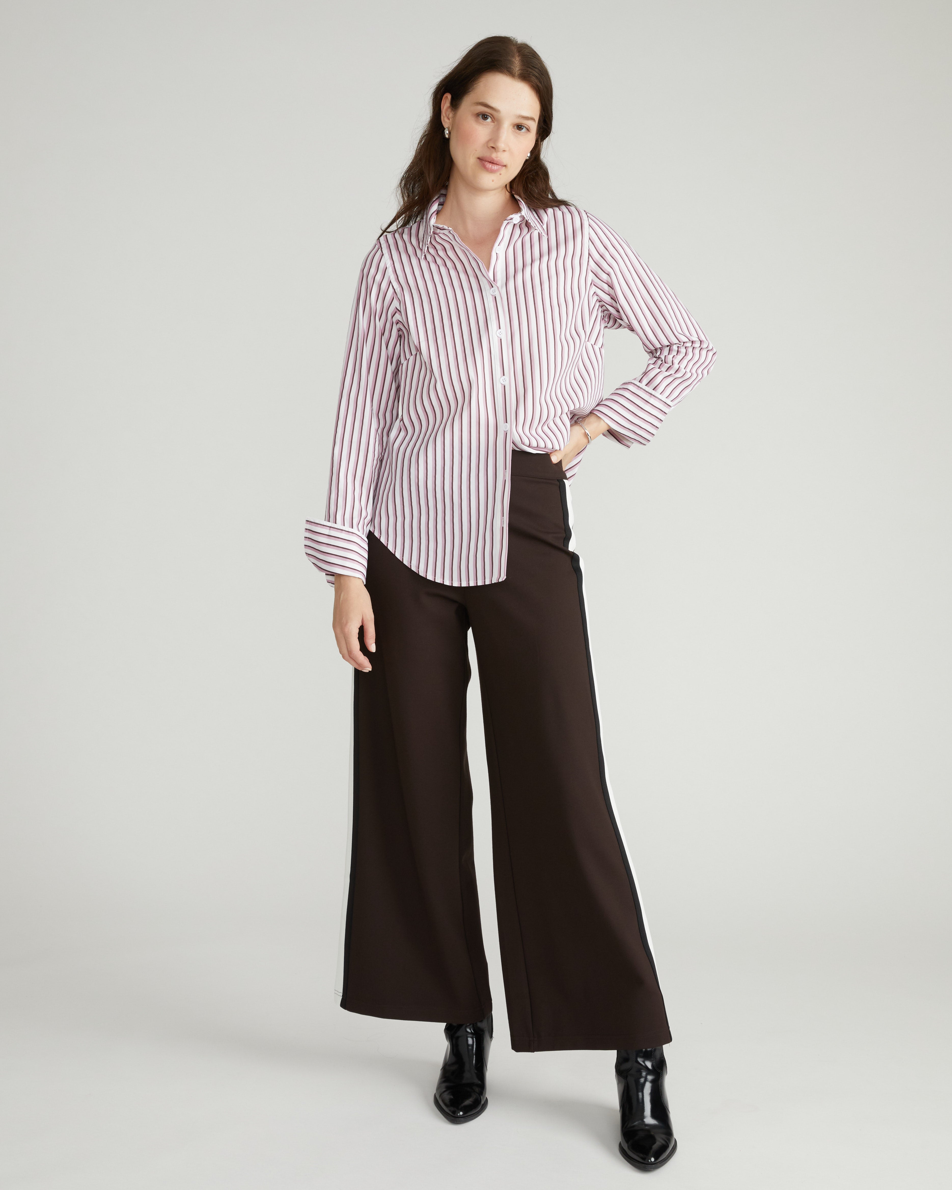 Henning x US Madison Shirt - Lilac Multi Stripe