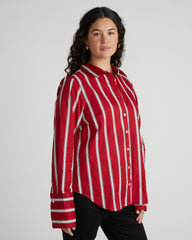 Henning x US Madison Shirt - Red/Black/White Stripe