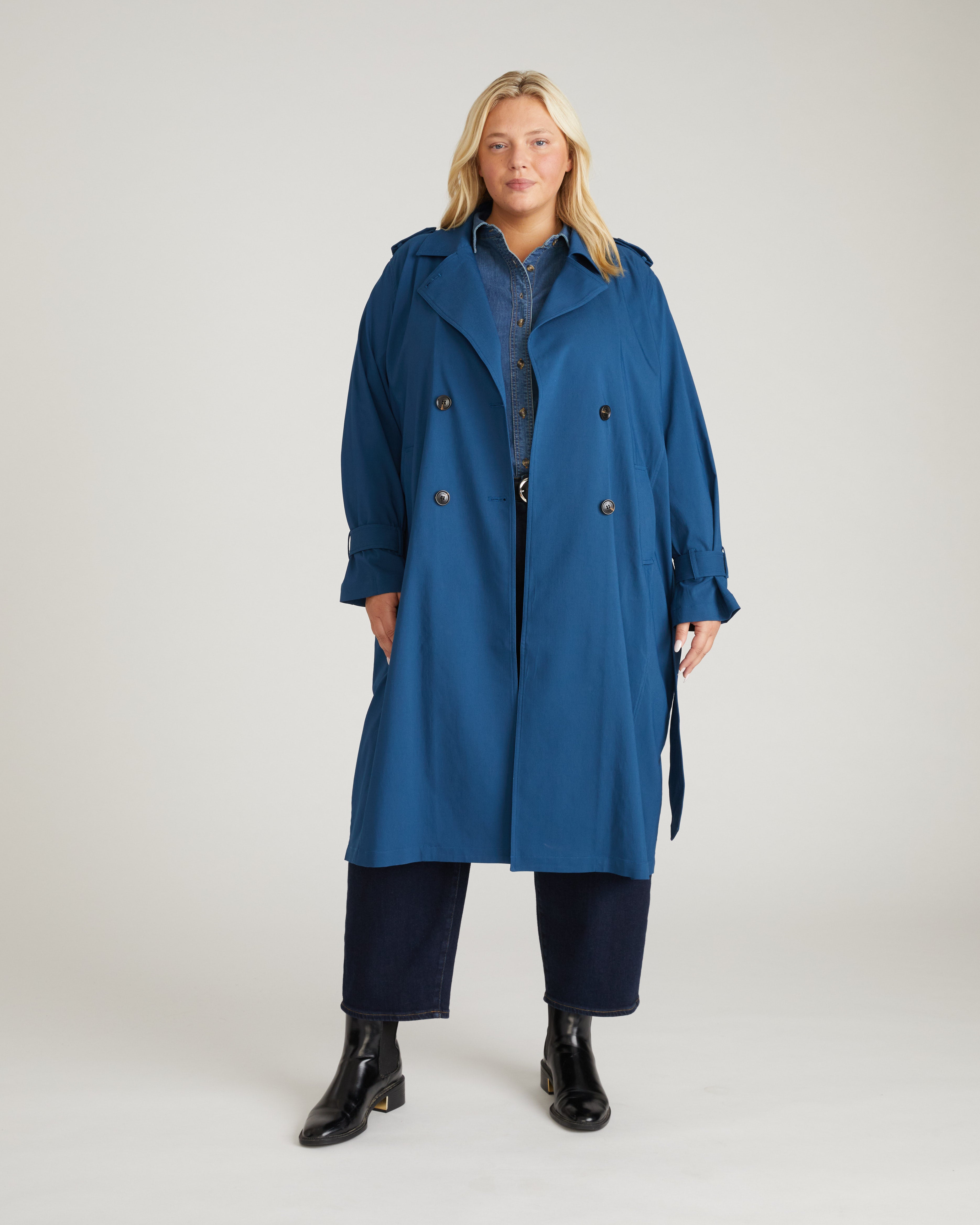 Henning x US Park Soft Trench - Deep Teal