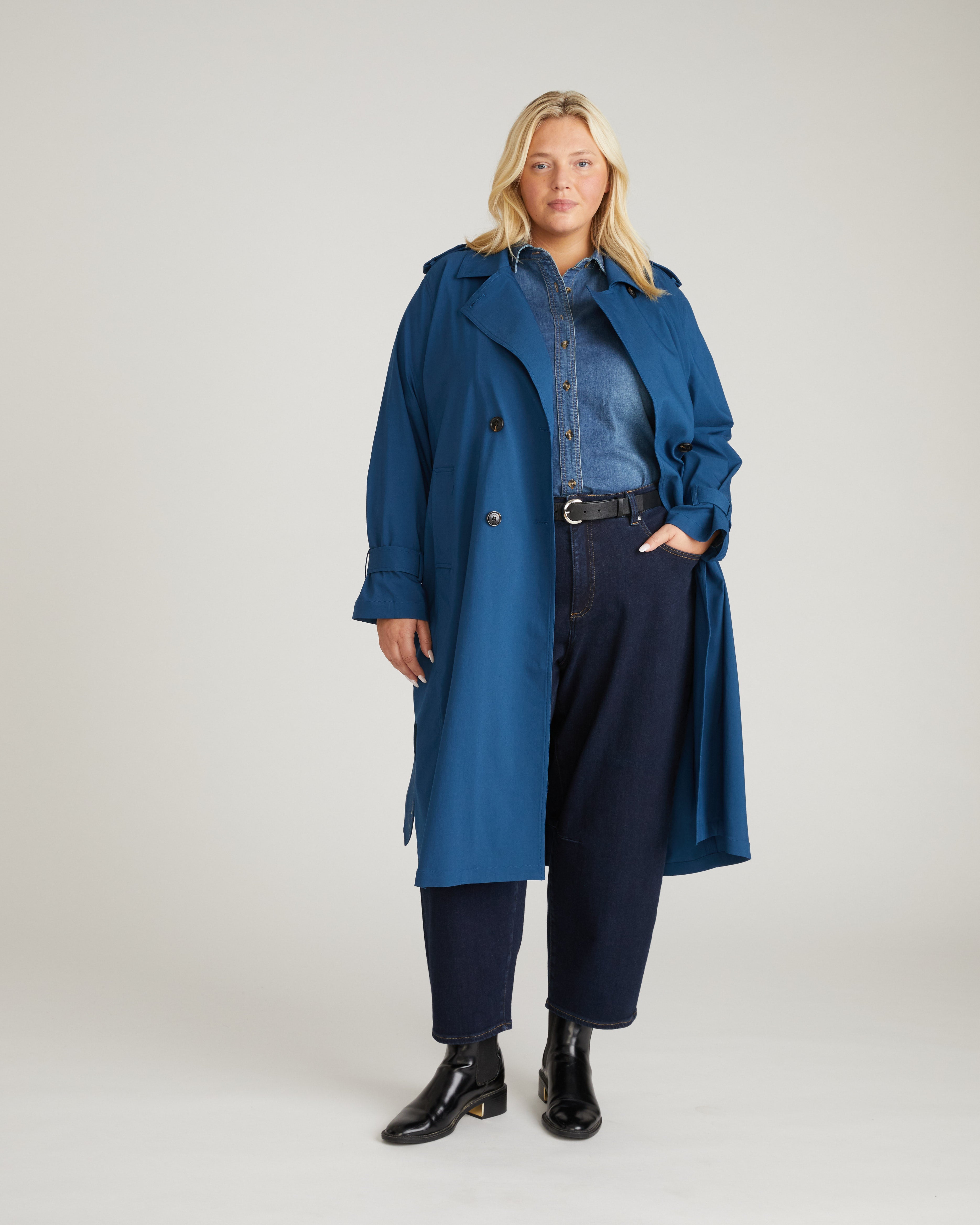 Henning x US Park Soft Trench - Deep Teal