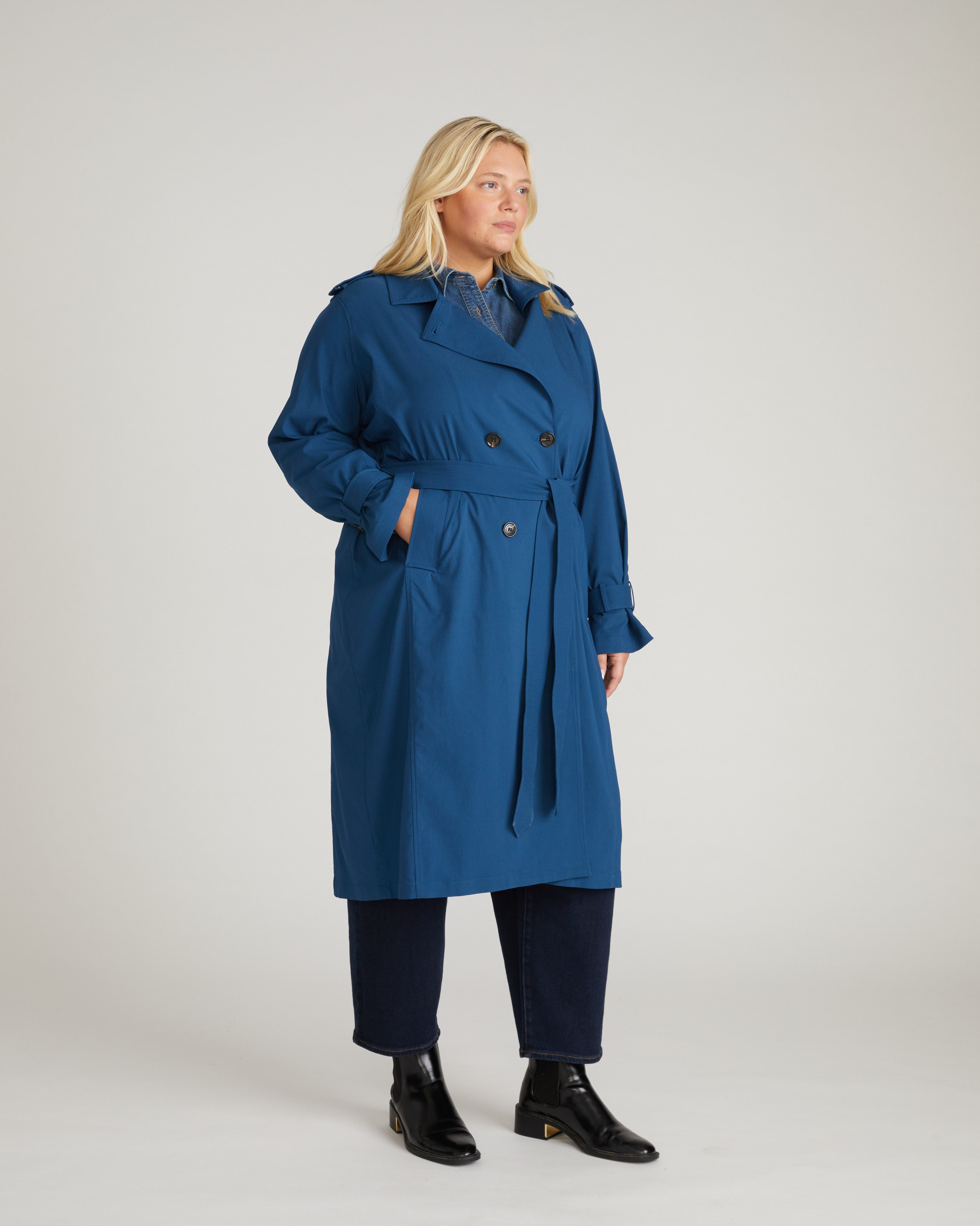Henning x US Park Soft Trench - Deep Teal