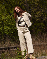 Flynn Short Sleeve Denim Shacket - Ecru