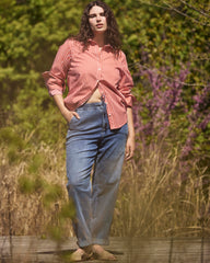 ComfortDenim Drawstring Jeans - Western Blue Wash