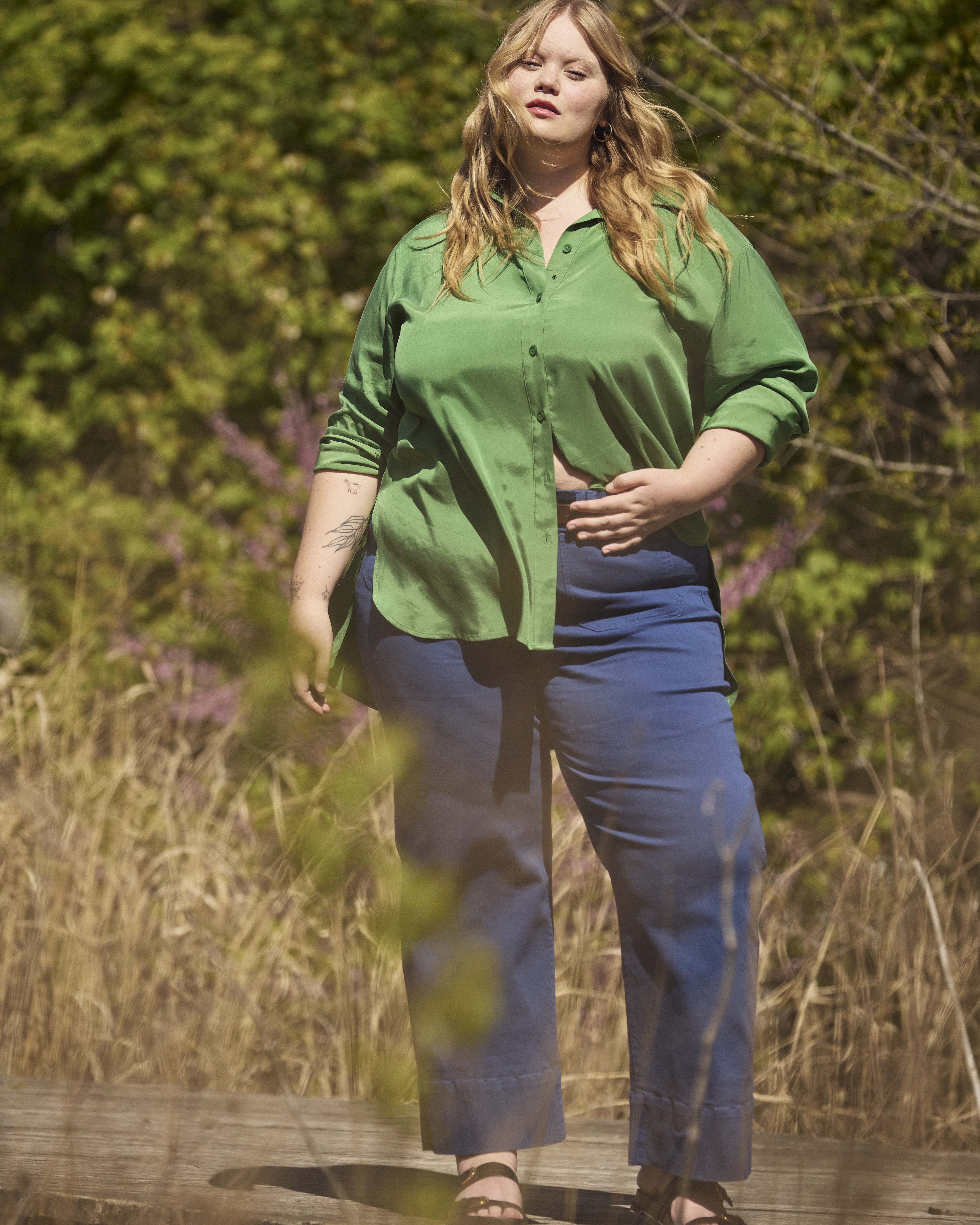 Cooling Stretch Cupro Artist Shirt - Clover