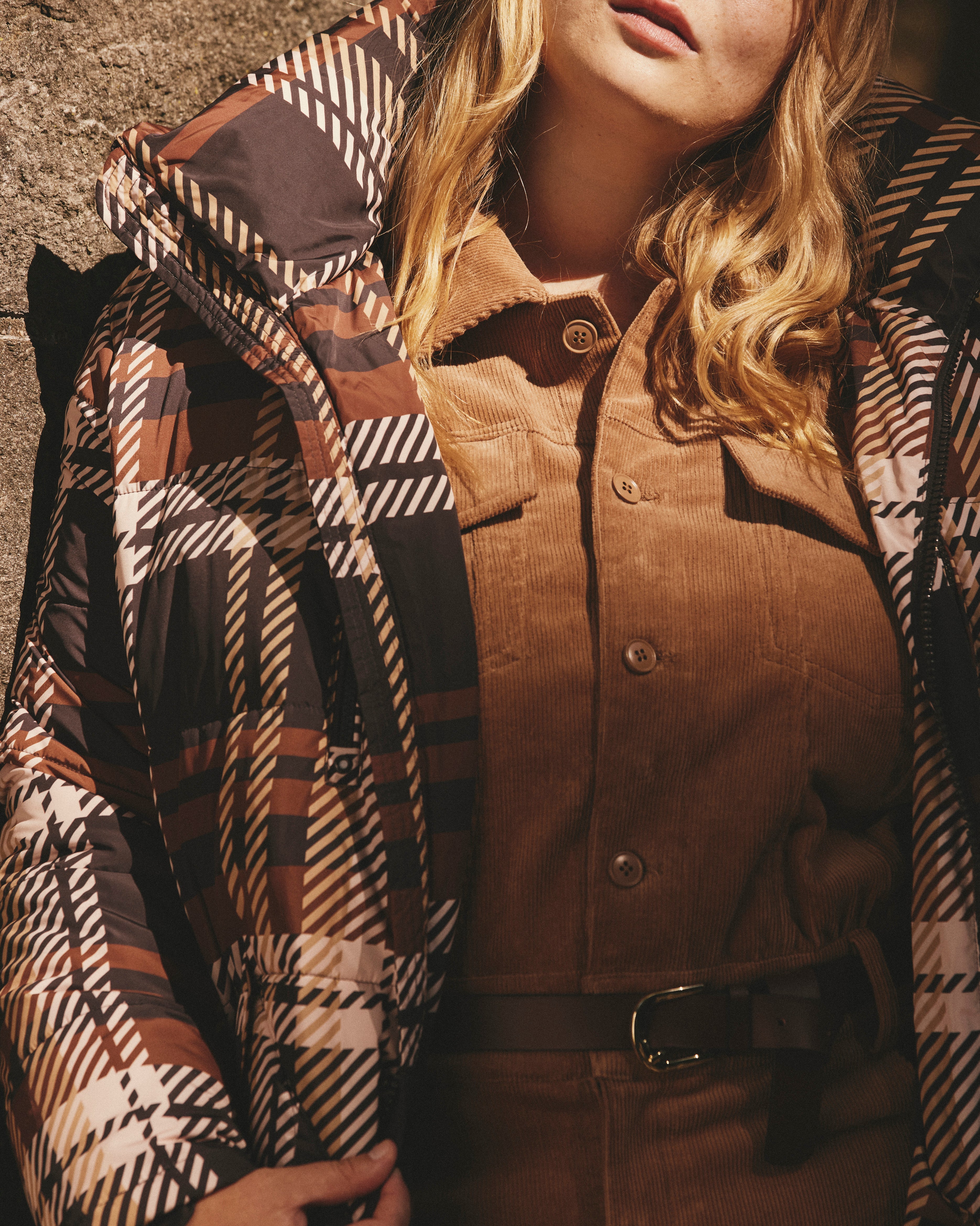 Matterhorn Mid Hooded Puffer - Brindle Chai