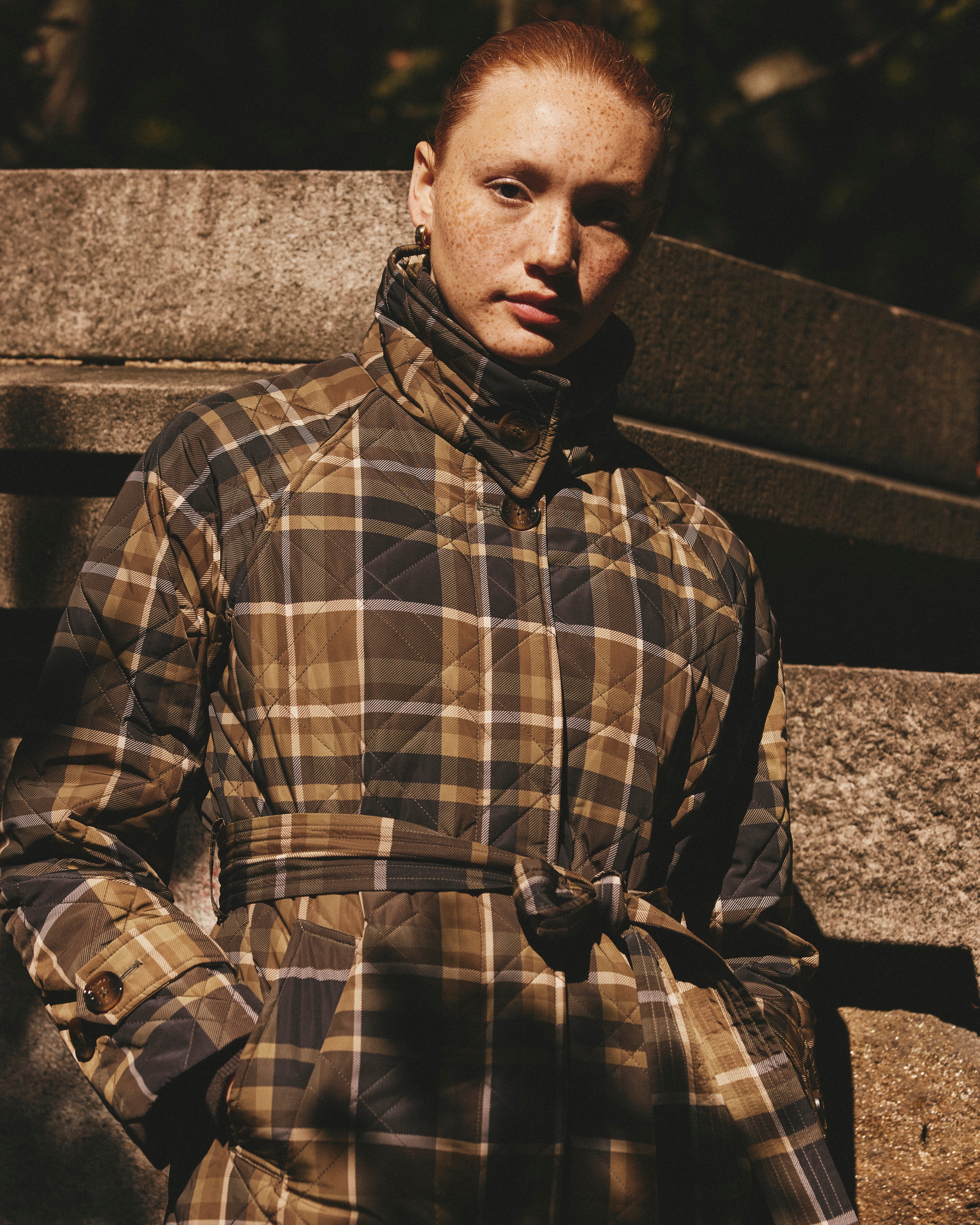 Nehra Quilted Coat - Scottish Breakfast Plaid