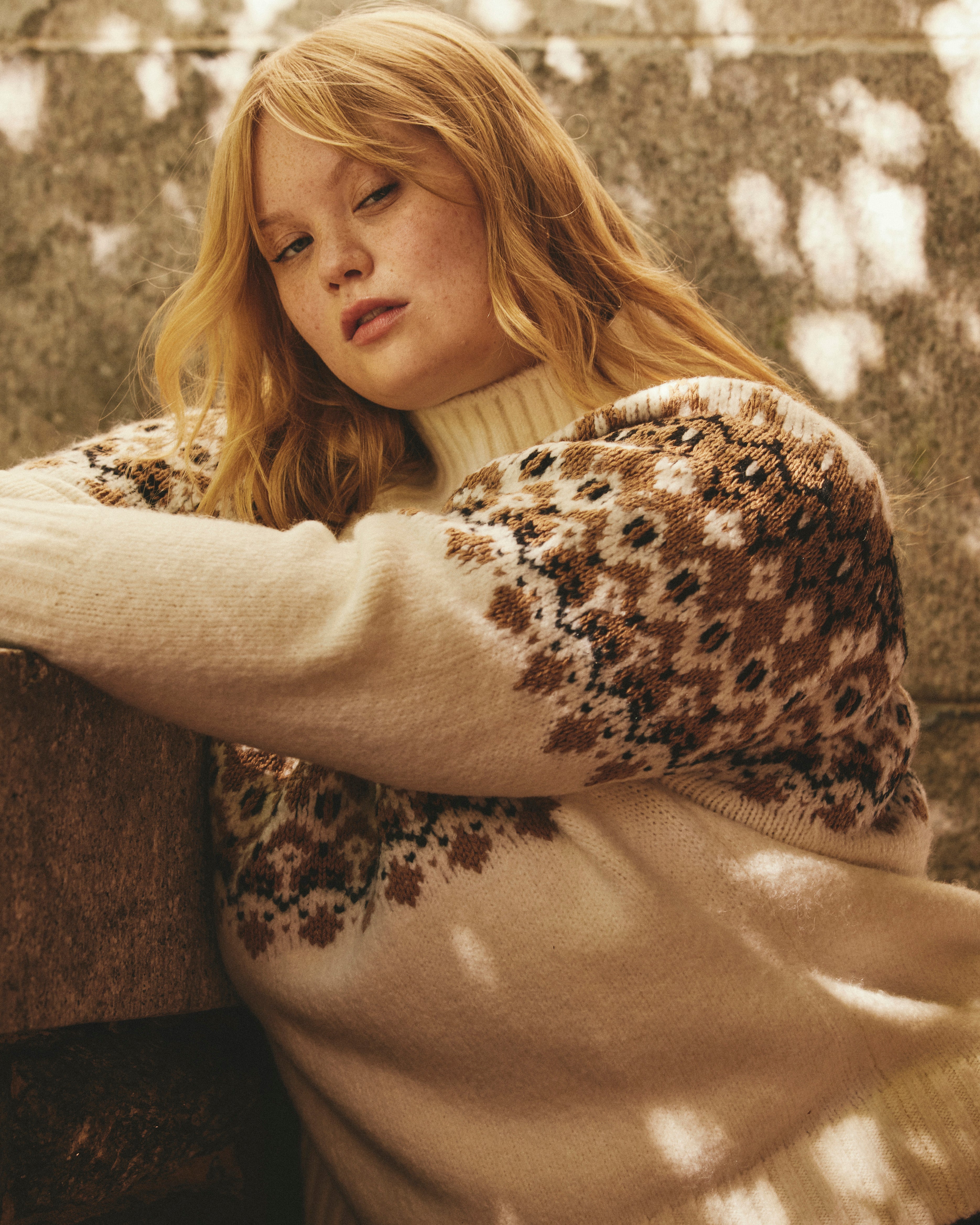 Fair Isle Sweater - Cream Fair Isle