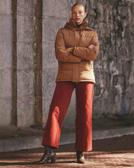 Rainier Short Hooded Puffer - Classic Camel