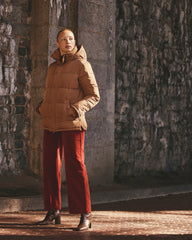 Rainier Short Hooded Puffer - Classic Camel