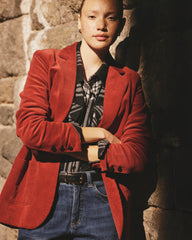 Davis Corduroy Blazer - Autumnal Red