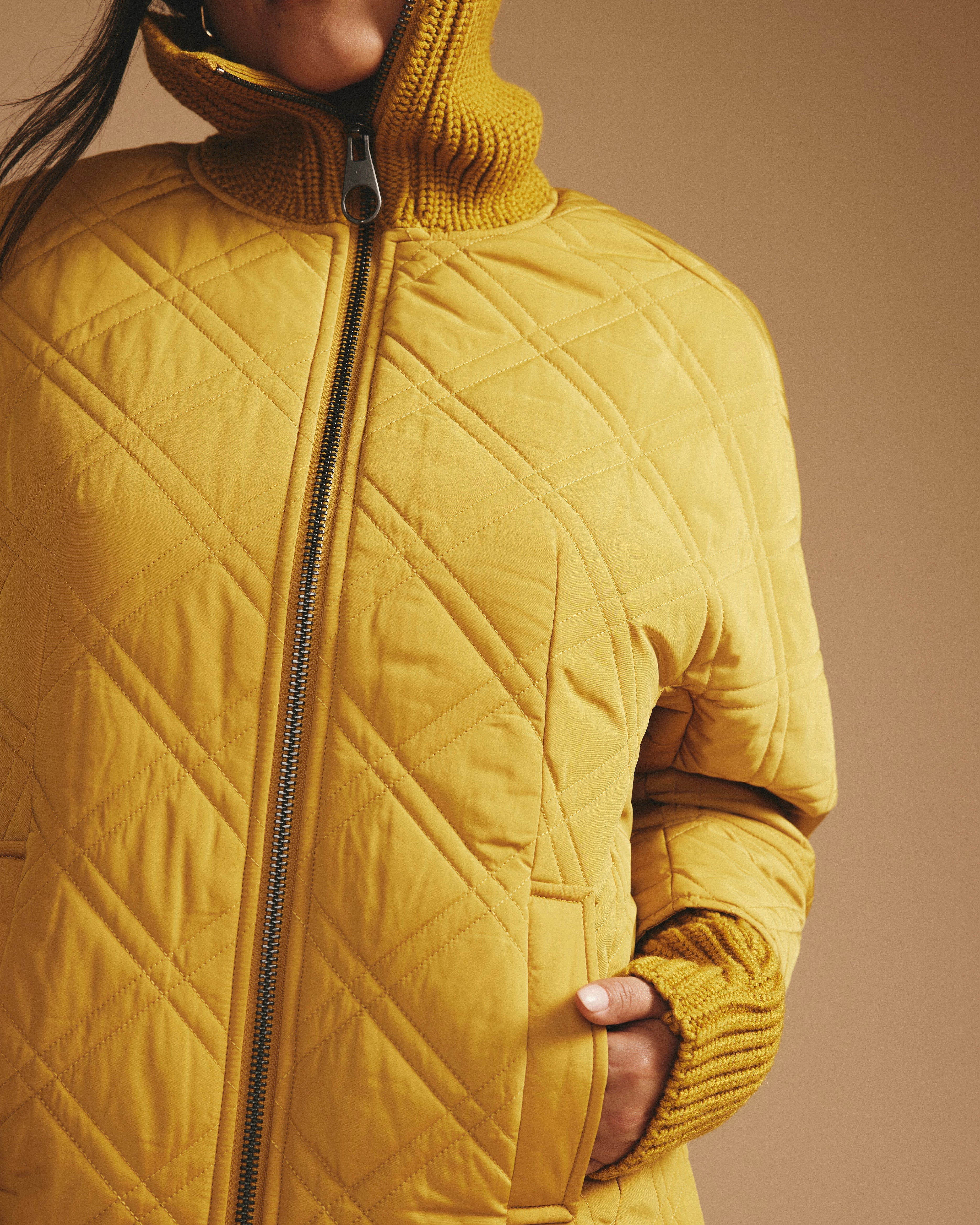Arcadia Puffer Coat - Mustard
