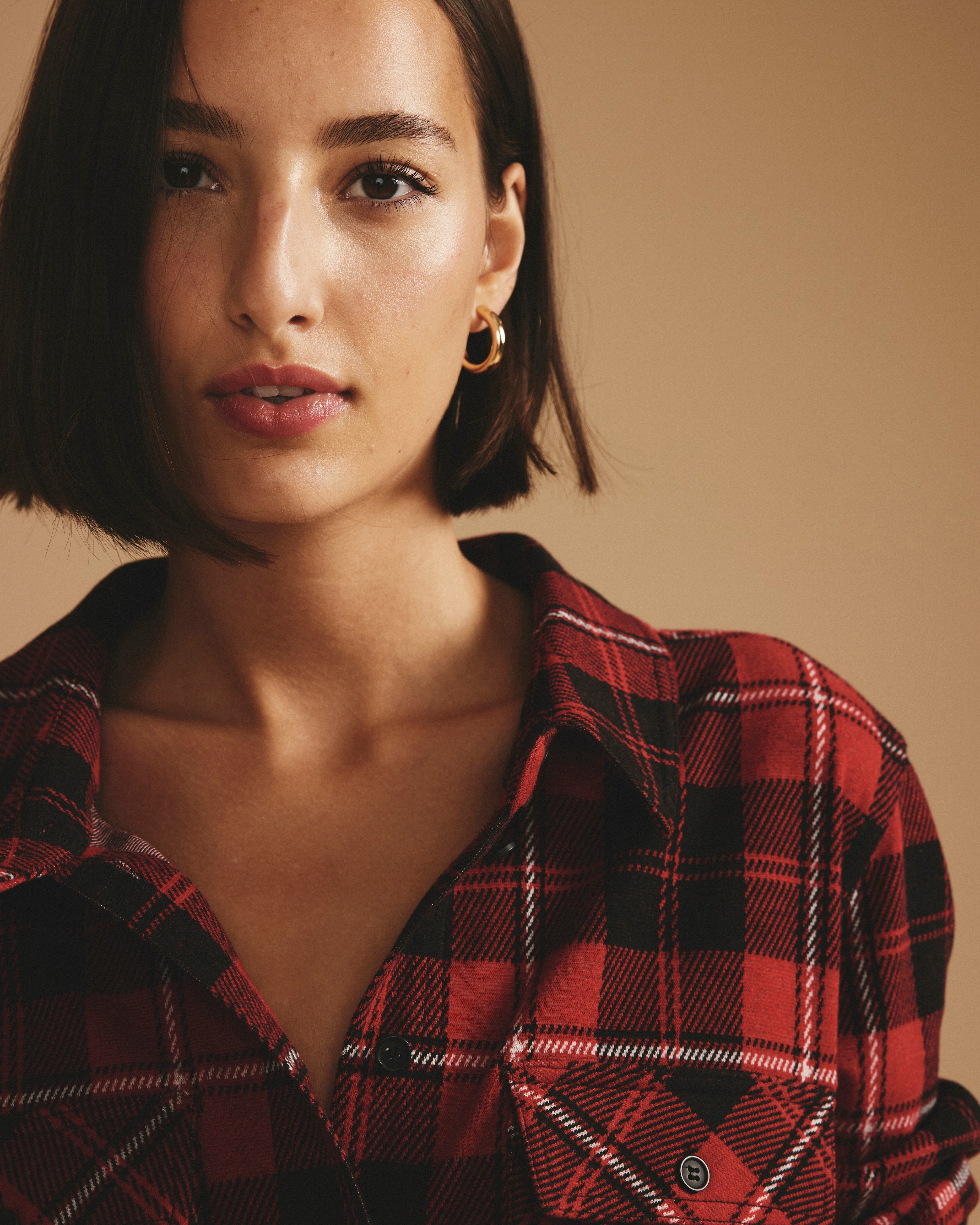 Maine Stretch Flannel Shirt - Ridge Brew Red Plaid