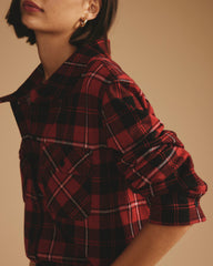 Maine Stretch Flannel Shirt - Ridge Brew Red Plaid