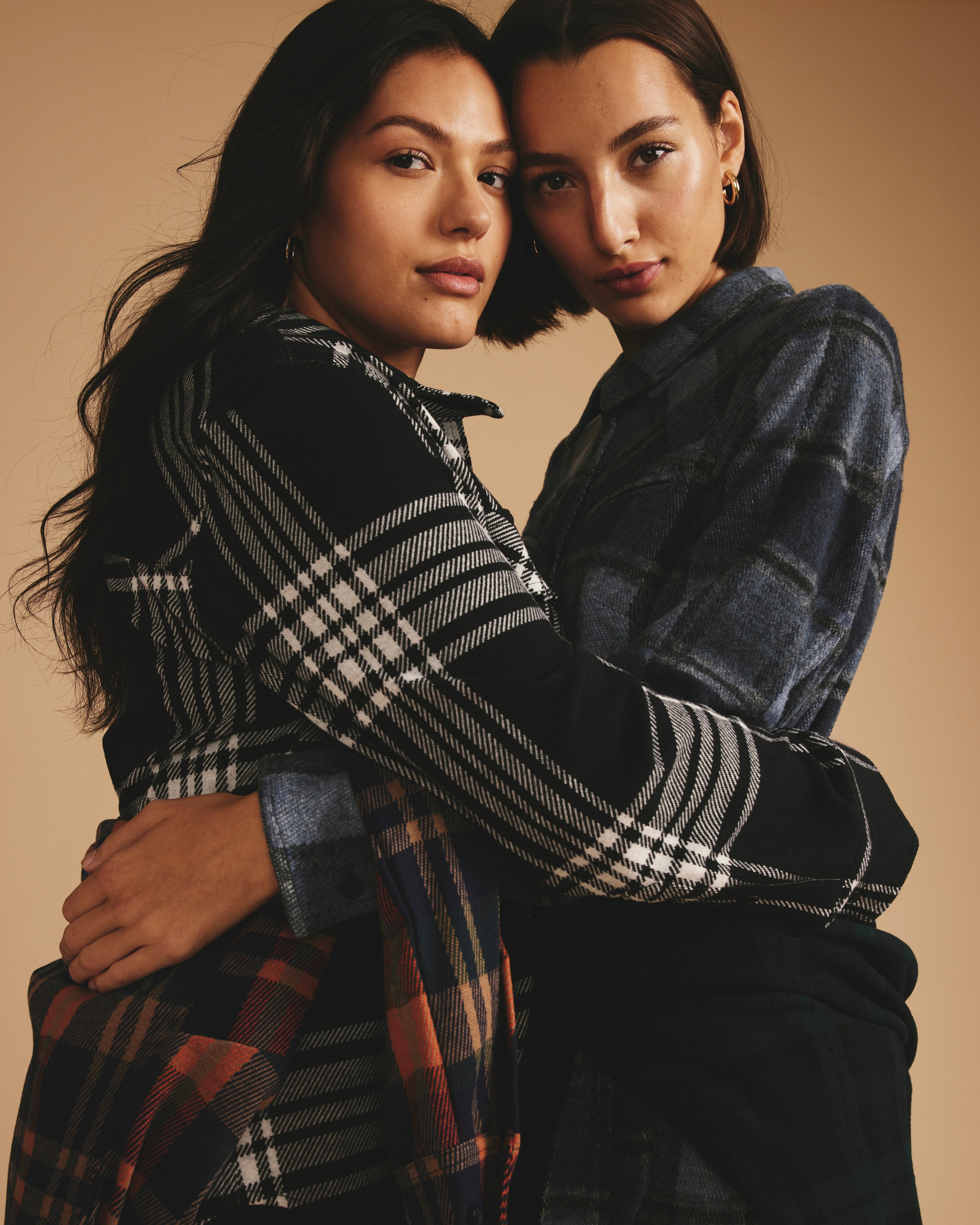 Maine Stretch Flannel Shirt - Highland Hug Black Plaid