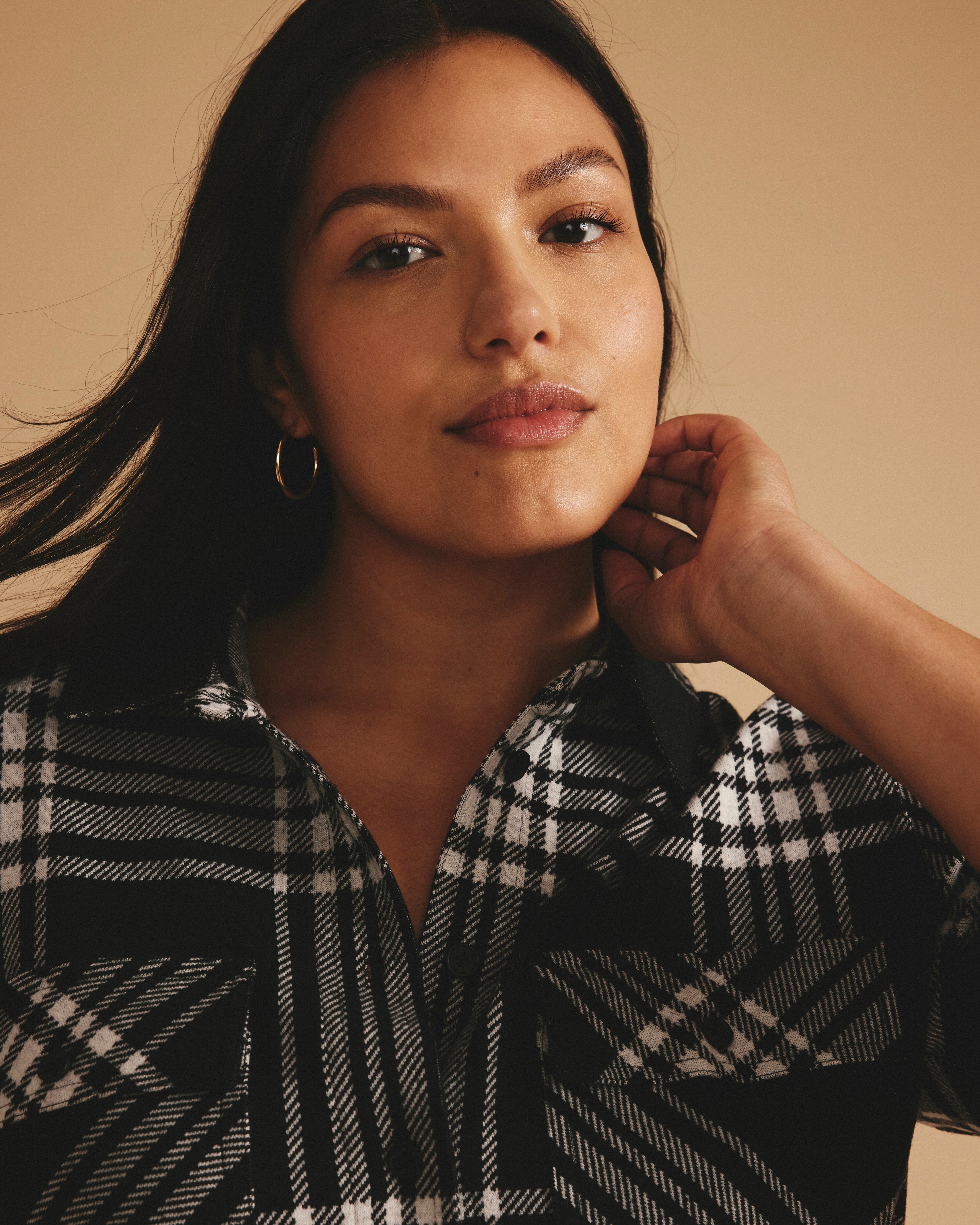 Maine Stretch Flannel Shirt - Highland Hug Black Plaid