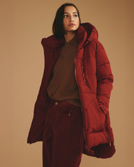 Matterhorn Mid Hooded Puffer - Autumnal Red