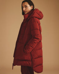 Matterhorn Mid Hooded Puffer - Autumnal Red
