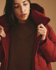 Matterhorn Mid Hooded Puffer - Autumnal Red