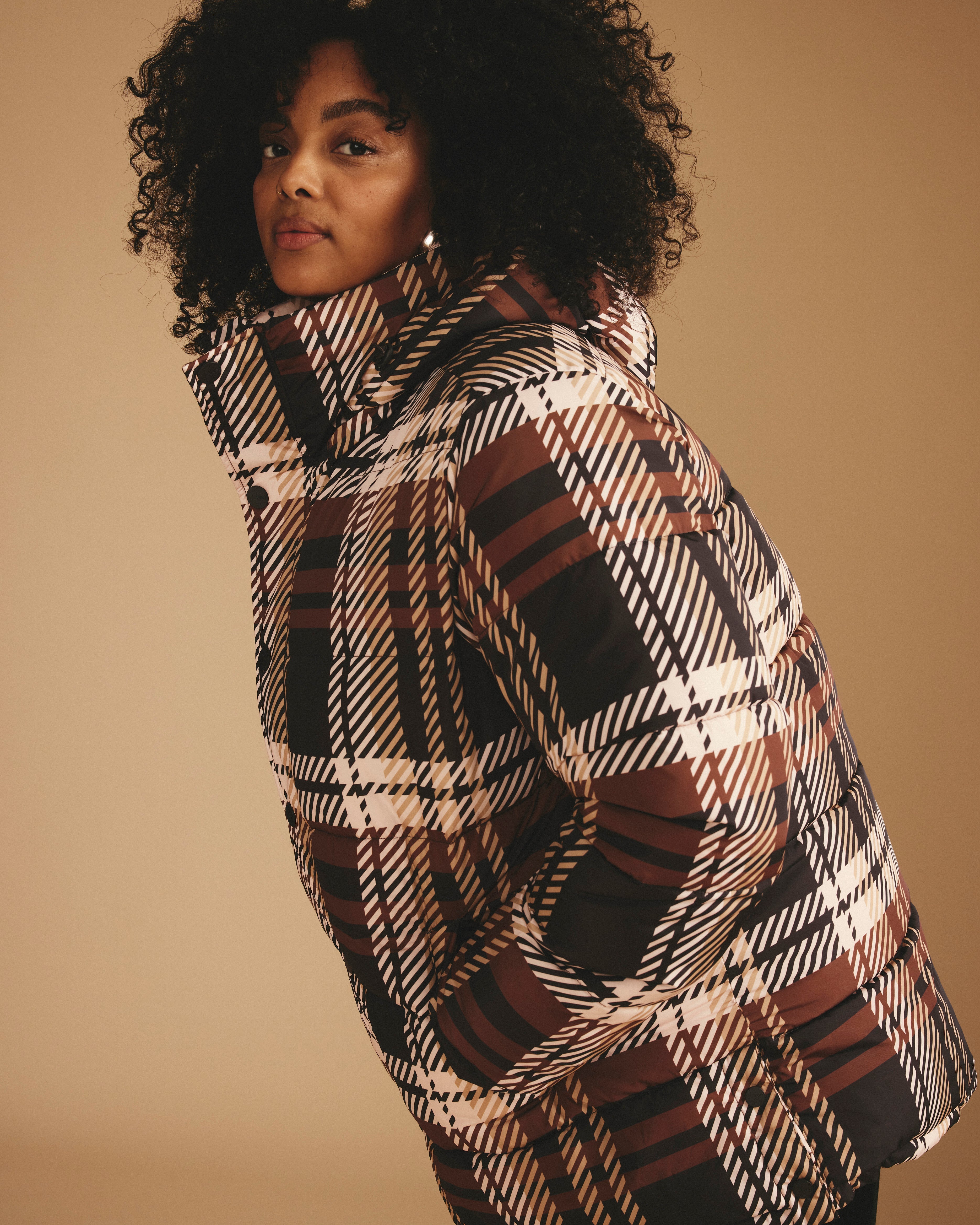 Rainier Short Hooded Puffer - Brindle Chai