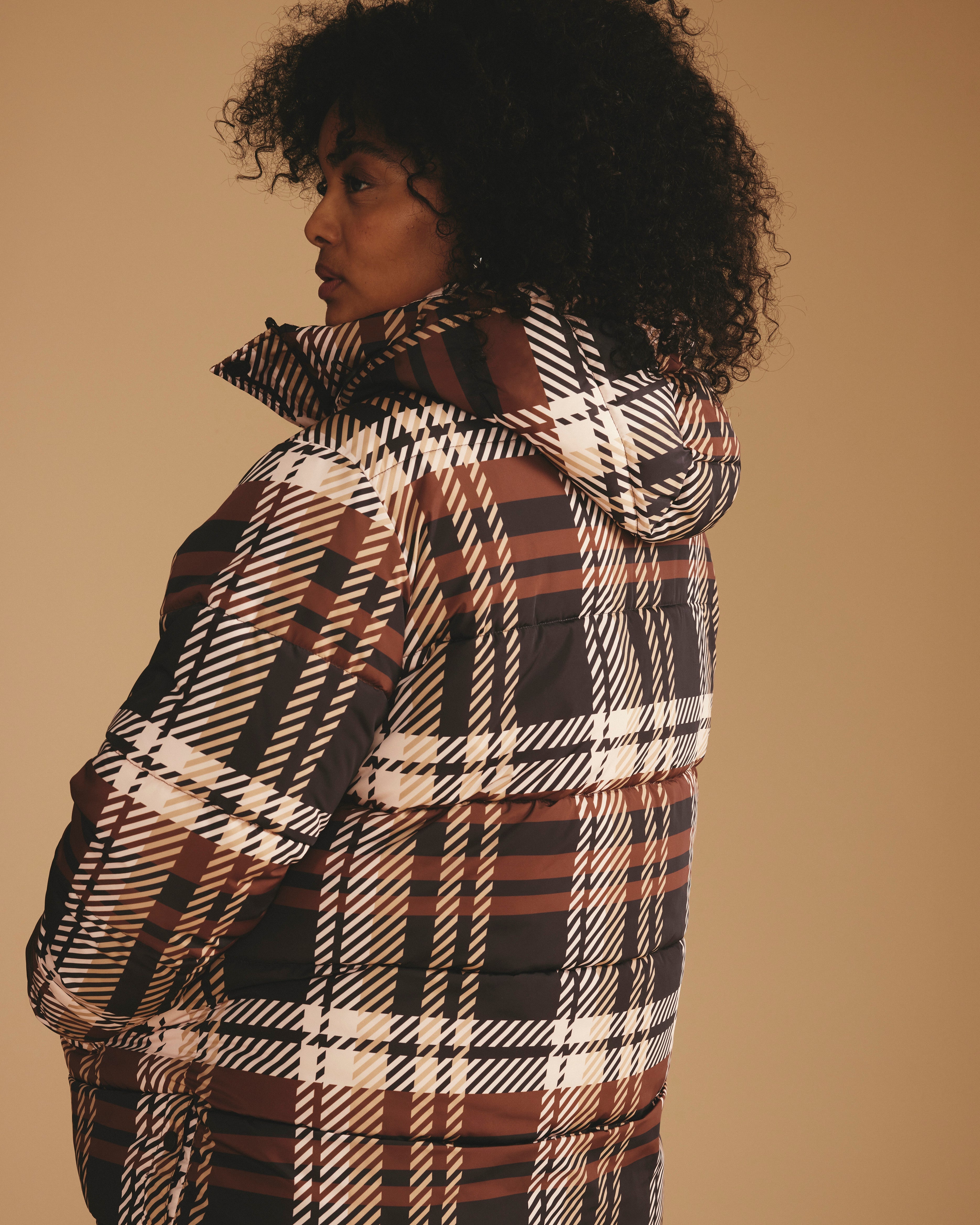 Rainier Short Hooded Puffer - Brindle Chai