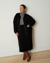 Better-Than-Wool Zip Cardigan - Black