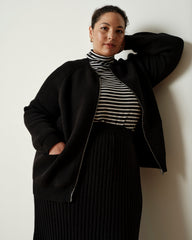 Better-Than-Wool Zip Cardigan - Black