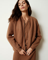 Better-Than-Wool Zip Cardigan - Classic Camel