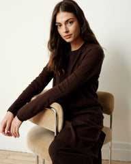 Savvy Double Knit Sweater Cardigan - Espresso