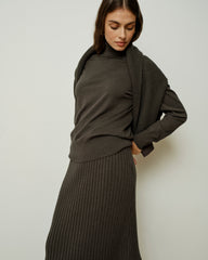 Risa Sweater Skirt - Graphite