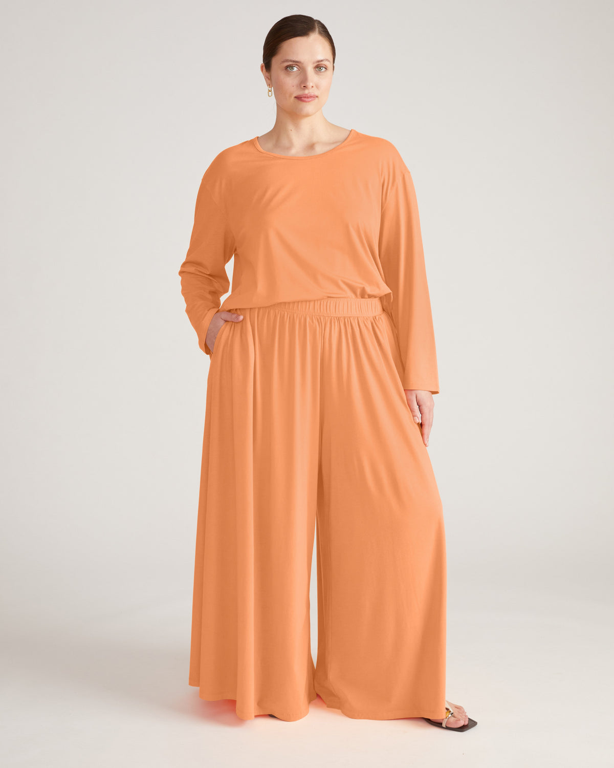 Isadora Wide Leg Lounge Pants - Melon