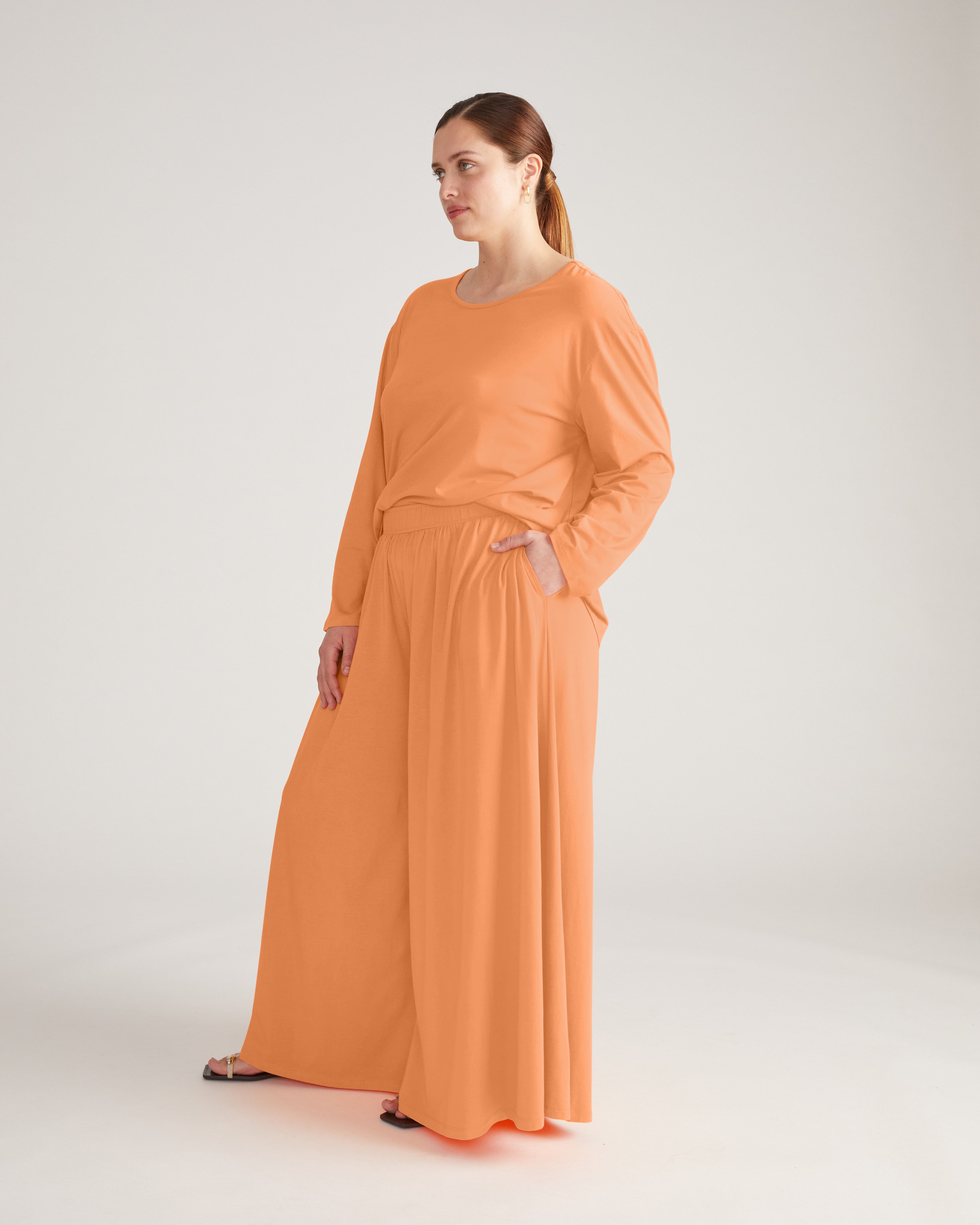 Isadora Wide Leg Lounge Pants - Melon