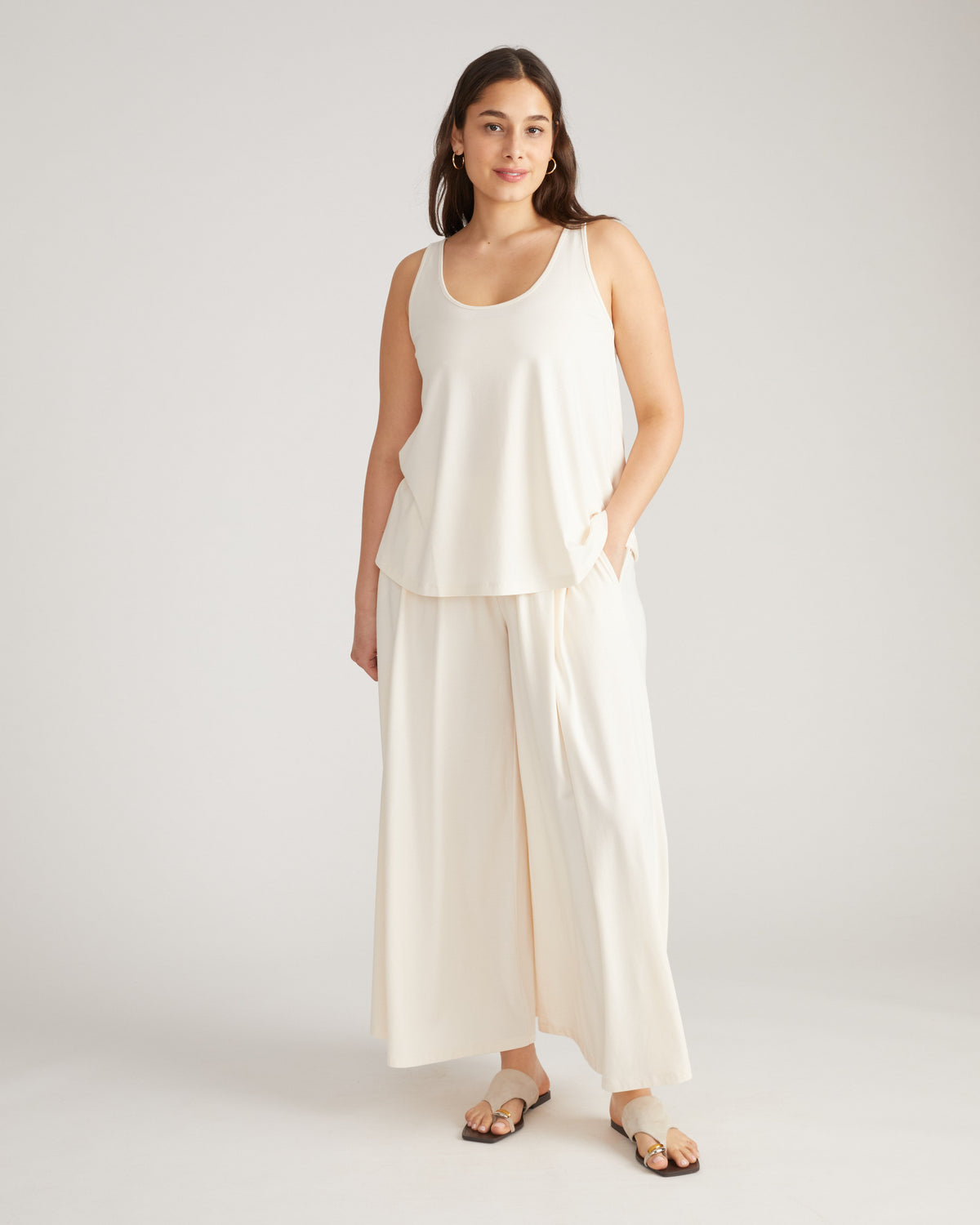 Trisha Lounge Tank - Porcelain