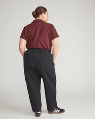 Varsity French Terry Pull On Pants - Black