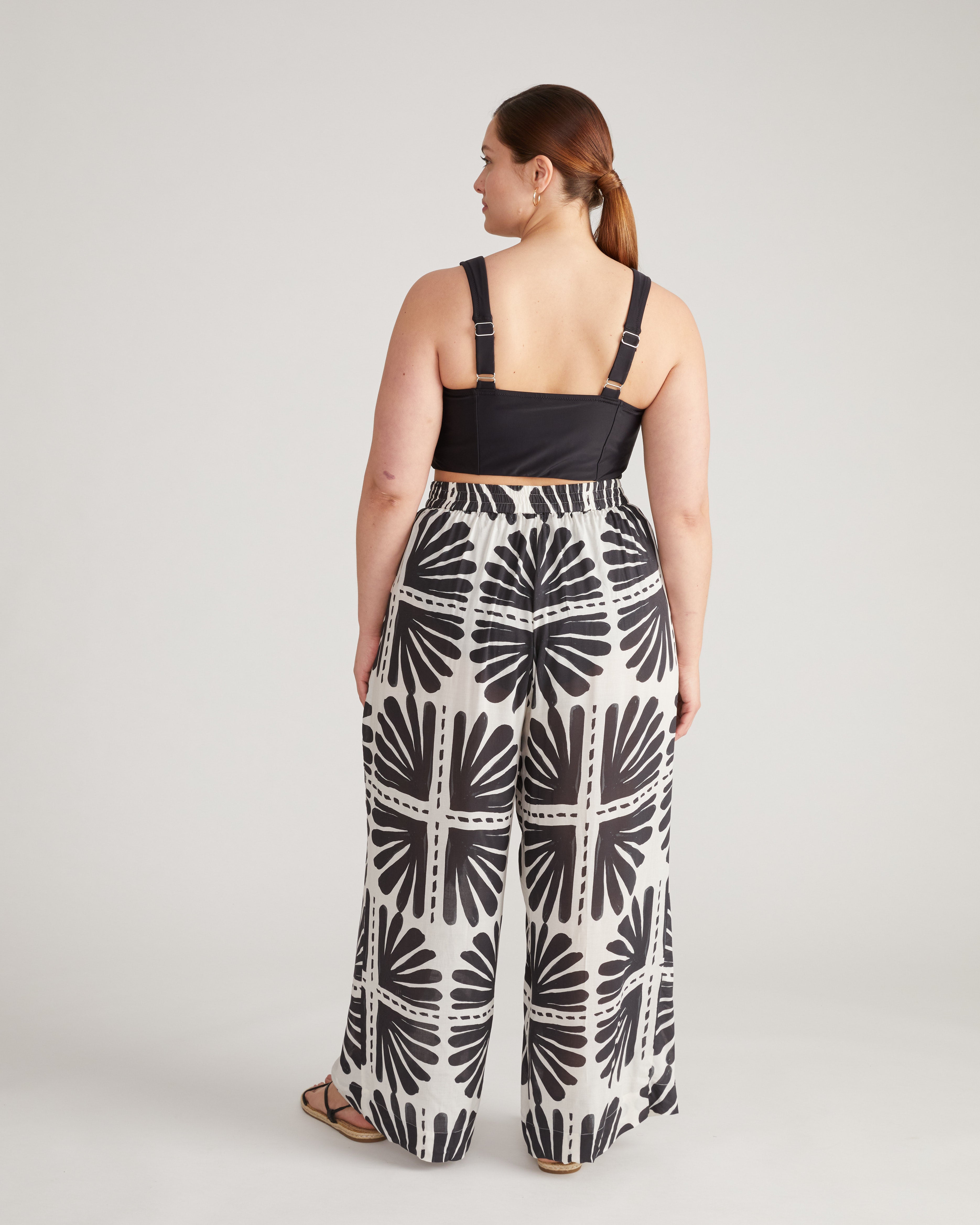 Verbena Voile Pants - Ink Bloom Print